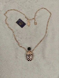Disney Couture 'Drink Me Bottle' Alice In Wonderland Necklace Rose Gold Plated - Picture 1 of 6