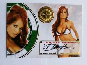 2013 BENCHWARMER VEGAS BABY CHRISTY HEMME WWE/TNA ORO AUTOGRAFO - Foto 1 di 1