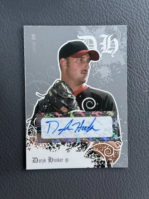 RARE! 2008 Just Minors Silver Glossy Edition 1/1 Deryk Hooker #JF-25 AUTO - Image 1 of 2
