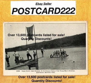NH Lake Swanzey 1913 antique postcard CAMP JEWELL SUMMER CAMP YMCA OF HARTFORD - Picture 1 of 1
