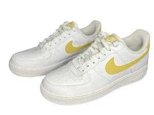 NIKE AIR FORCE 1 Yellow Swoosh 315115-170 Women UK Size 6 - Picture 1 of 8