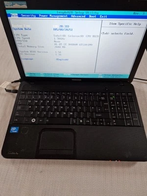 Toshiba Satellite Pro C850-14C Celeron B820 1.7GHz Bios Tested Only No HDD - Image 1 of 4