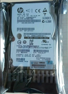 HP C8S59A 730703-001 MSA 900GB Ent 6G 10K RPM SAS 2.5 in DP HP HDD Hard Drive - Image 1 of 4
