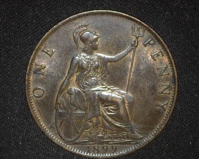 GRAN BRETAÑA 1899 PENIQUE KM790 SOBRE SIN CIRCULAR ~H73 Foto 1 de 2