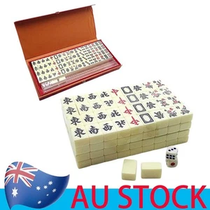 Traditional Vintage Chinese Mahjong Set 146 Tiles Mah-Jong Game Set With Box A+ - Picture 1 of 12