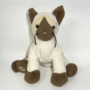 GANZ WEBKINZ Siamese Cat Stuffed 8" Plush No Code Blue Eyes - Picture 1 of 6