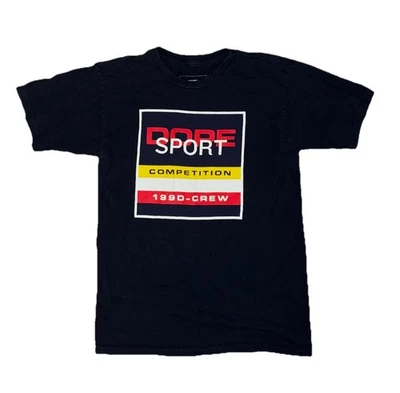 DOPE SPORT Competition Graphic T-shirt Navy Retro Streetwear SMALL - Image 1 of 3