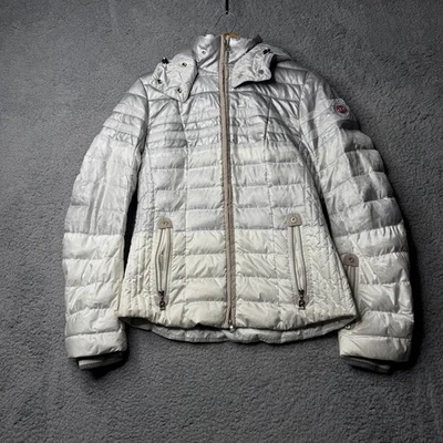 Bogner Ski Jacket Men's Small Gray and White Cosmopolitan Sport Zip Up - Image 1 of 4