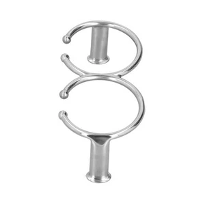 Marine Hardware Mirror Polished Double Open Ring Cup Holder For Sofa For Game - Picture 1 of 22