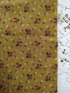 REMNANT Autumn Fare by Thimbleberries RJR Fabrics Gold Brown Cotton Fabric 23x21 - Picture 1 of 3