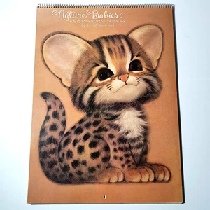 Calendario de compromiso de pared Nature Babies Ruth J. Morehead 1975 sello sin usar - Imagen 1 de 7