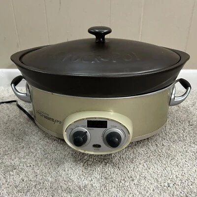 Crock Pot Versaware Pro Slow Cooker Model SCVI600B SC37 Beige 6 QT Quart - Image 1 of 4