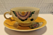 3" Teacup with 5" Saucer, Heart & Flowers