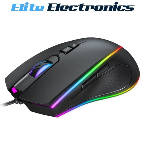 Havit MS1017 RGB Gaming Mouse Wired 3200 DPI Programmable Ergonomic Design - Image 1 of 3