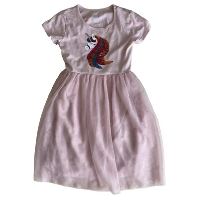 Wonder Nation Girls Unicorn Tutu Dress Pink Tulle Unicorn M 7-8 - Image 1 of 4