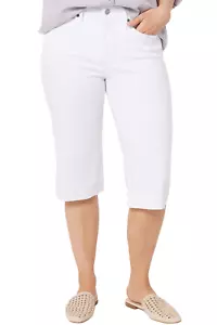 NYDJ Kristie '80s Bermuda Shorts Optic White - Picture 1 of 1