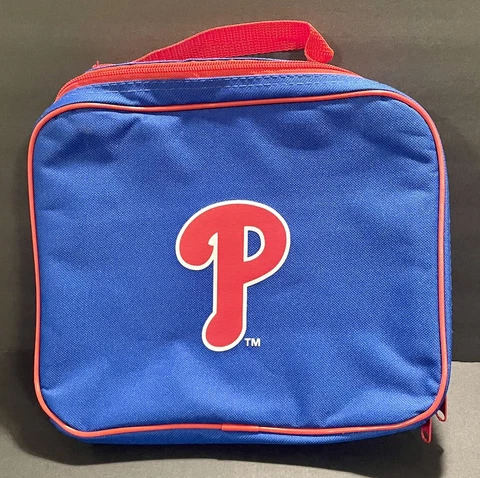 Philadelphia Phillies Red + Blue Insulated Lunch Box Bag Handle Carry Sack SGA Cover