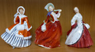 3 x Vintage figurki Royal Doulton - Płaszcz gronogrominowy / Jesienna bryza / Noelle