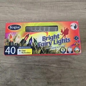 40x Christmas Bright Fairy Lights Clear Bulbs Indoor Xmas Tree Decoration Nos - Picture 1 of 4