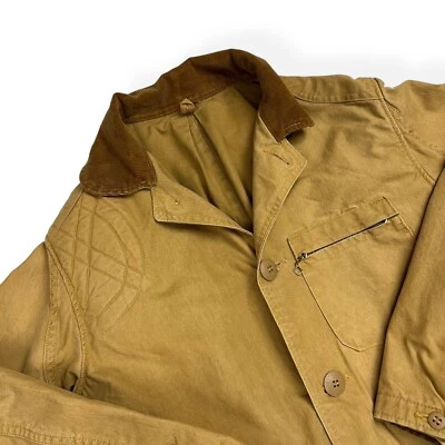 VTG JC Higgins Duck Hunting Jacket Sears Roebuck Tan L Canvas Game Pouch 50s 60s - Image 1 of 4