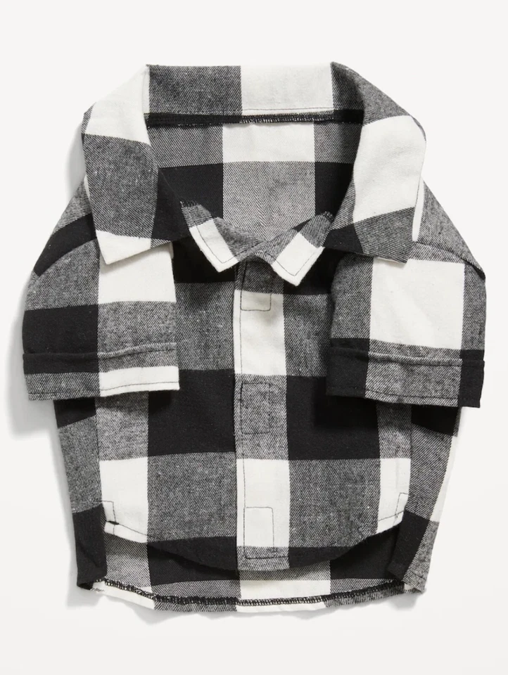 Camisa de franela a cuadros con estampado a juego Navy antigua para perros mascotas talla pequeña XL Foto 1 de 1