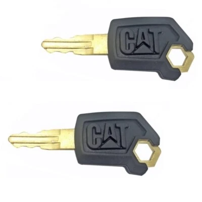 2 CAT Caterpillar Heavy Equipment Ignition Keys 5P8500 with Logo  Ships Free! - Image 1 of 4