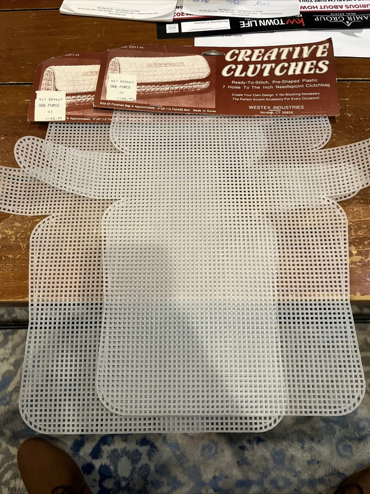 Creative Clutches READY TO STITCH 7 HOLE Clear Pre-shaped Plastic Canvas - Image 1 of 1