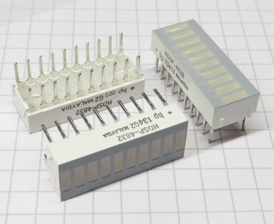 3 Stück HDSP-4832 Bar Graph Array, 3xRed 4xYellow 3xGreen, Hewlett Packard - Bild 1 von 1