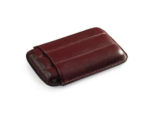CIGARS CASE PORTASIGARI 3 ROBUSTO DI EGOIST IN PELLE SAGOMATA MARRONE JK08003 - Picture 1 of 1