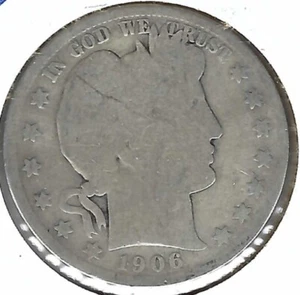 1906-D Denver zirkulierte Silbermünze Liberty Head Half Dollar! - Bild 1 von 2