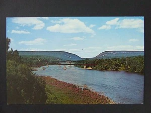 Delaware DE River Water Gap Pocono Mountains Bridges Vintage Postcard 1950s - Picture 1 of 1