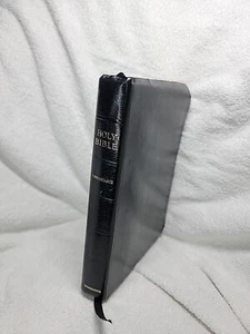 Cambridge Holy Bible Cambria Bonded Leather Red Letter Concordance Black Dbl Col - Imagen 1 de 12