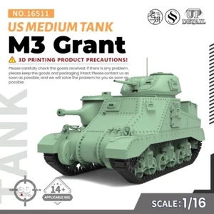 SSMODEL SS16511 V1.9 1/16 Kit Modelo Militar US M3 Grant Tanque Medio Impresión 3D - Imagen 1 de 5
