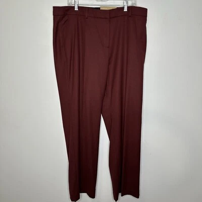 Talbots Curvy Woven In Italy Windsor Wide Leg Wool Dress Pants Slacks 18 NWT! - Image 1 of 4