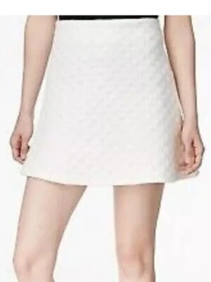 Minifalda blanca geométrica texturizada Bar III para mujer ~ nueva ~ $15,00 Sp ~ m ~ XL Foto 1 de 3