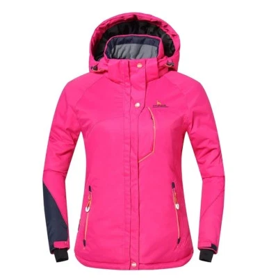 Jaqueta de esqui feminina impermeável inverno Phibee Outdoor rosa tamanho P - Imagem 1 de 4