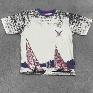 Vintage Segel T-Shirt Herren Large Maritim Strand 90er Kurzarm Rundhals USA - Bild 1 von 10