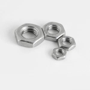 G304 Stainless Steel Hex Lock Nuts Thin Jam Half For Metric Coarse Bolts/Screws - Picture 1 of 5