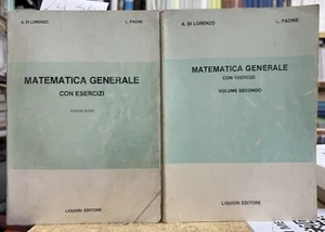 (Matematica) A. Di Lorenzo, L. Paone - MATEMATICA GENERALE - 2 VOLUMI - Liguori - Imagen 1 de 1