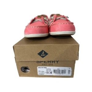 Sperry Women's Size 5.5 Coil Ivy Pink Canvas Boat Shoe STS80251 NEW - Picture 1 of 9