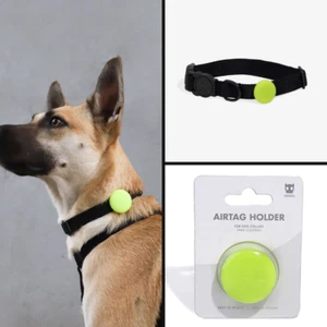 Apple AirTag Dog Collar Lime Holder – Protective Anti-Lost Case - Zee.Dog - Picture 1 of 9