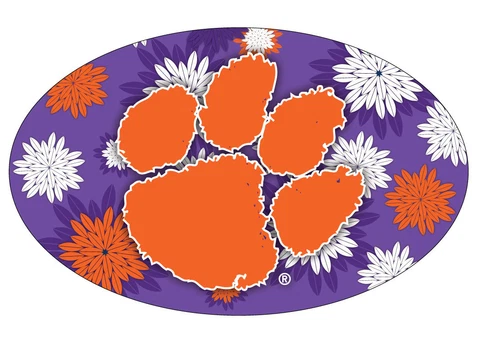 CLEMSON OVAL FLORAL DESIGN MAGNET-CLEMSON TIGERS CAR MAGNET-NEW FOR 2016! Cover