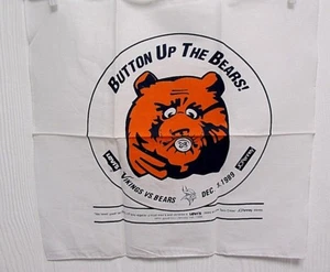 NFL Football Hanky Hankie Button Up The Bears 1989 Vikings vs Bears "RARE" C62 - Picture 1 of 3