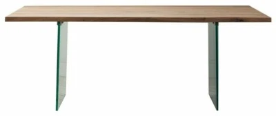 dininy table, Gallery Direct Ferndale 240cm Acacia wood and Glass Dining Table  - Image 1 of 3