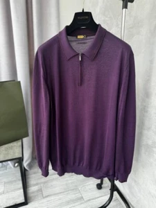 Zilli Polo Shirt with Zipper – Cashmere & Silk – Size 60 (2XL) excellent - Picture 1 of 7