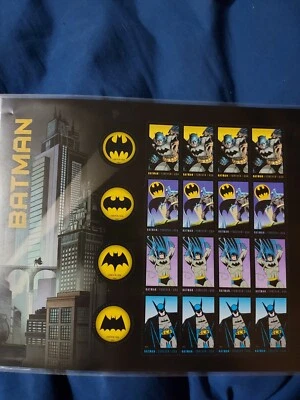 USPS 2014 Batman 75th Anniversary Souvenir Sheet 20 Forever Stamps - Image 1 of 3