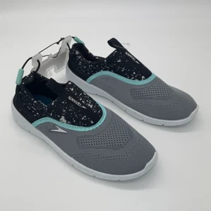 NUEVO CON ETIQUETAS Speedo Adulto Mujer Pequeño 5/6 Zapatos de Agua Negro Gris Turquesa - Imagen 1 de 7