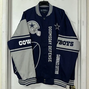 Dallas Cowboys JH Design Twill Navy Blue Jacket Mens Size 3XL New With Tags - Picture 1 of 21