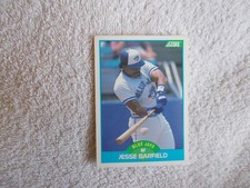 Score MLB 1989 "JESSE BARFIELD" #160 Toronto Blue Jays Trading Card n32