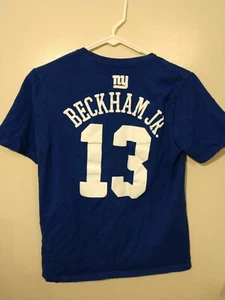 New York Giants Jersey Youth Unisex L Blue #13 Odell Beckham Jr NFL Players - Picture 1 of 3